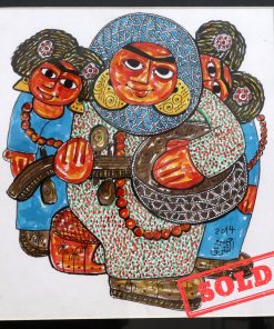 Sold - The Musician Materials used: Special Colors Size: 34×36