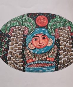 The Woman and the Palm Materials used: Special Colors Size: 50×60