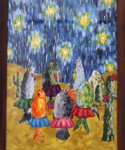 Starry Night in Alex Dimensions: 36×24 Media used: Acrylic paints