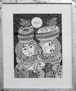 The Return from the Market Materials Used: Special Paints Dimensions: 50×60