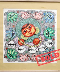 Sold - The Hamsa Hand - Materials Used: Special Paints Dimensions: 53×53