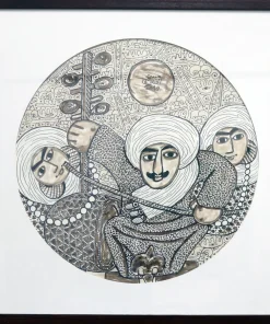 The Rebab Player - Materials used: Brown and white Dimensions: 78×78