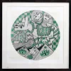 Egypt: Impressions of the Village - Materials used: Green and white Dimensions: 75×75