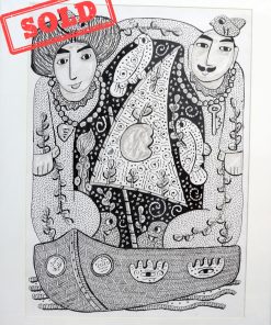 Sold - Artwork Name: Love Materials Used: Black and White Work Dimensions: 50×70